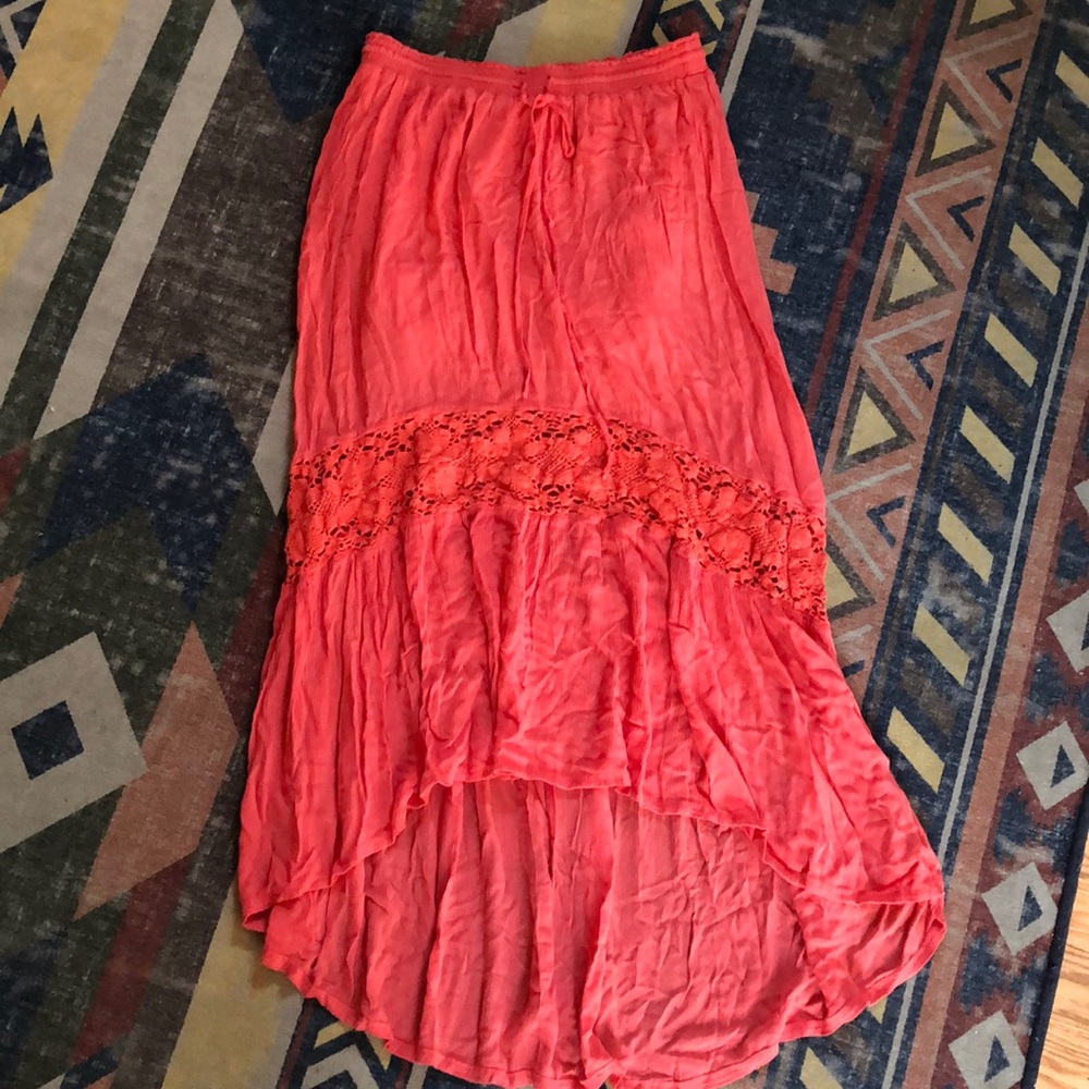 Aeropostale High Low Coral Skirt
